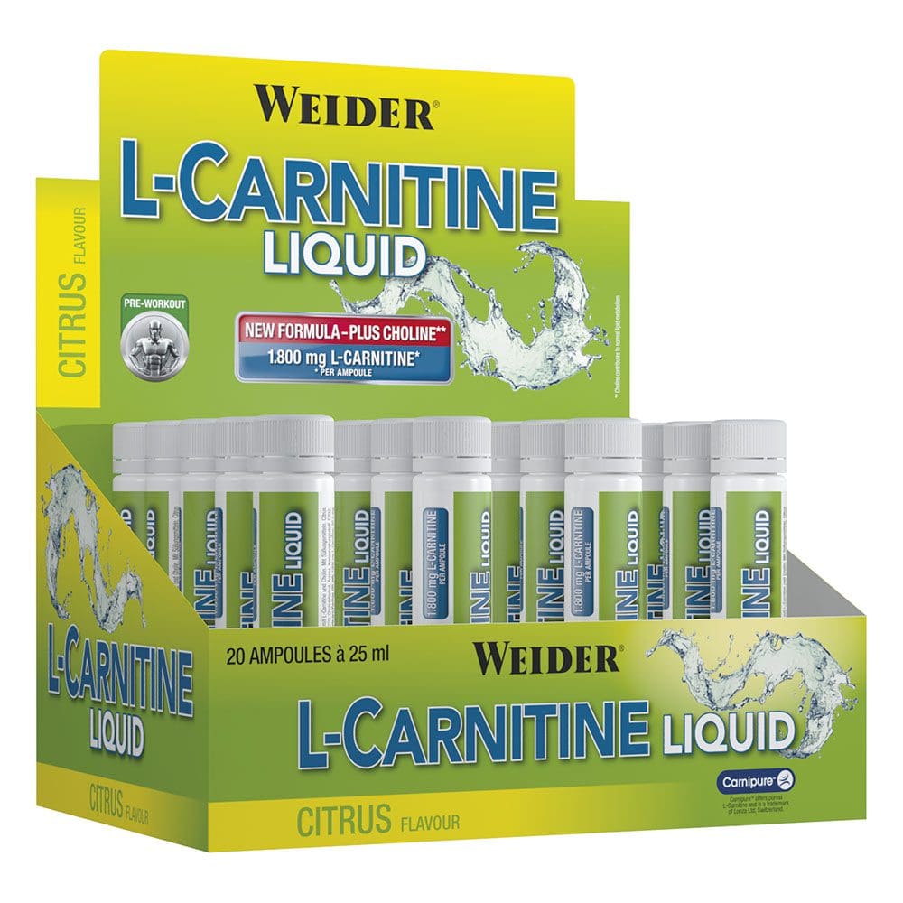 Weider L-Carnitine Liquid - 1800 mg 500 ml (20x25 ml) - Zitrus