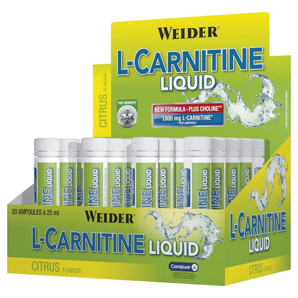 Weider L-Carnitine Liquid - 1800 mg 500 ml (20x25 ml) - Zitrus