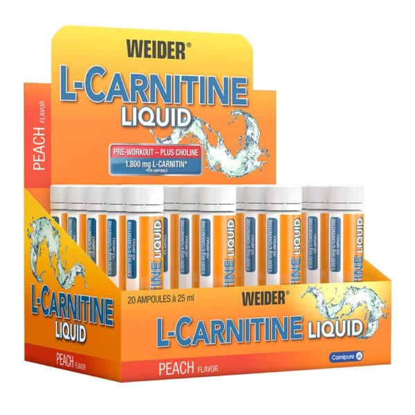 Weider L-Carnitine Liquid - 1800 mg 500 ml (20x25 ml) - Pfirsich