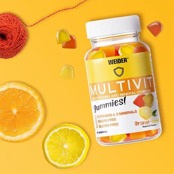 Weider Multivit multivitamin gumivitamin narancs-citrom ízben