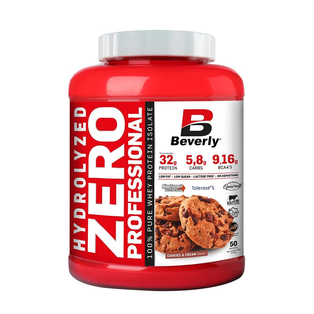 Beverly Nutrition Hydrolyzed Zero Professional fehérjepor csokiskeksz ízben - proteinpor a Mastery webáruházban