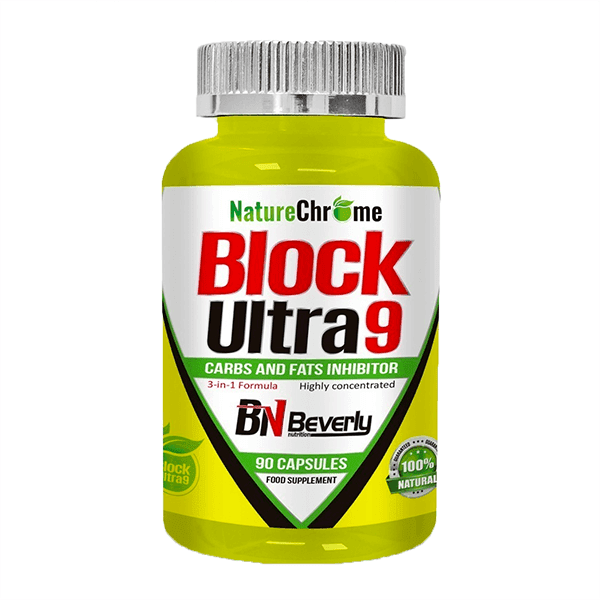 Beverly Nutrition Block Ultra 9 – Fett- und Kohlenhydratabsorptionshemmer – 90 Stk Kapseln