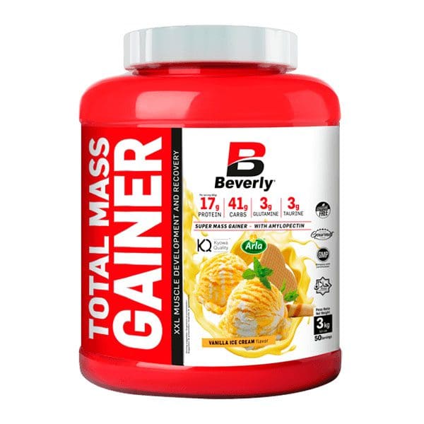 Beverly Nutrition Total Mass Gainer tömegnövelő 3 kg vanília ízben