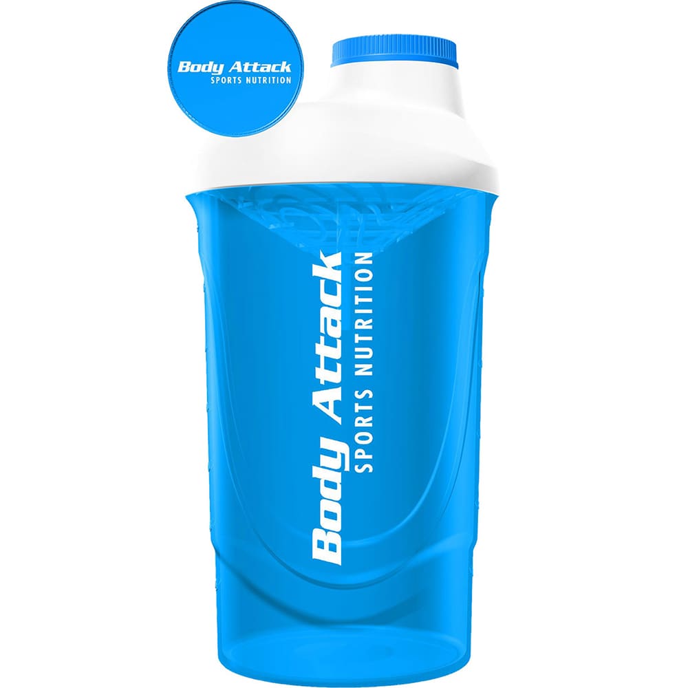 Body Attack Shaker - 600 ml - blau-weiß