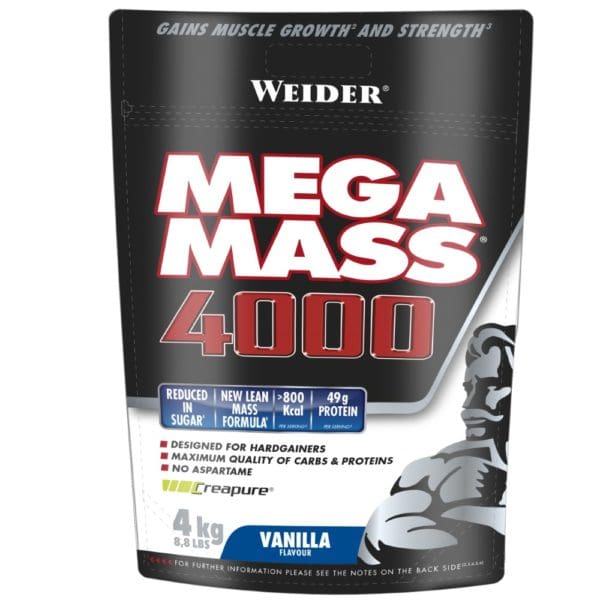 Weider Mega Mass 4000 Massengainer - 4 kg - Vanille Geschmack