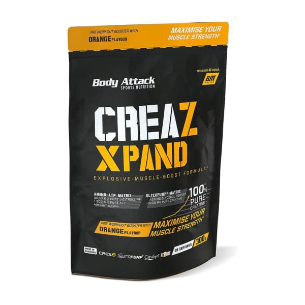 Body Attack CREAZ Xpand Leistungssteigerndes Kreatinpulver - 300 g - Orange