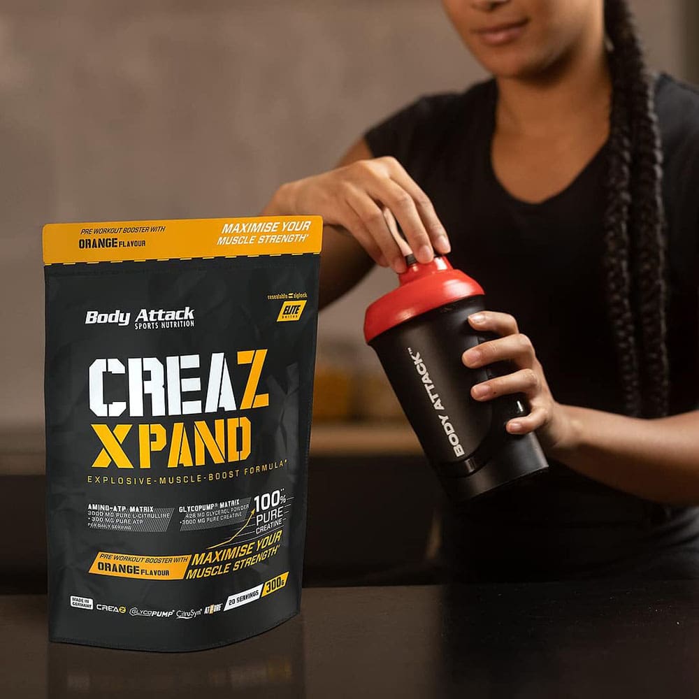 Body Attack CREAZ Xpand Leistungssteigerndes Kreatinpulver - 300 g - Orange